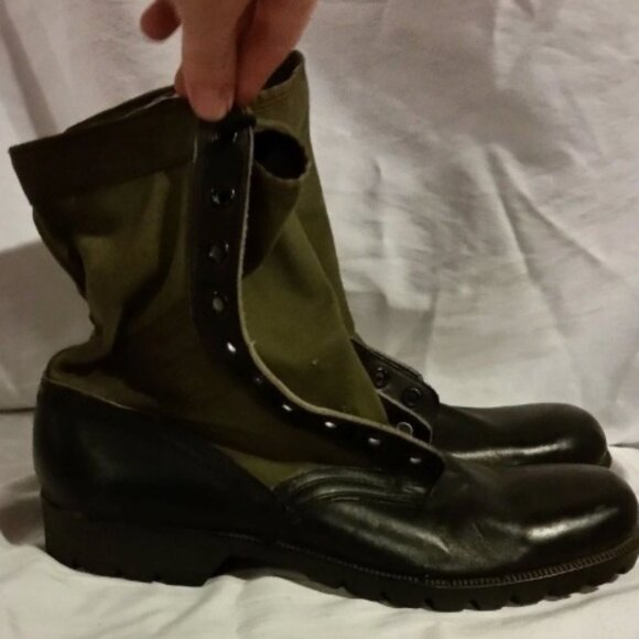 1960S sz13XN BATA VIETNAM SPIKE PROTECTIVE GREEN JUNGLE BOOTS JUNE 1966 SI 525 main image 7